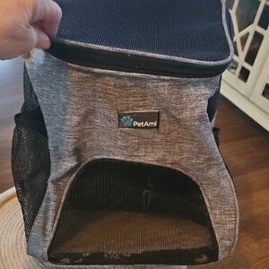Gray Pet Carrier Backpack